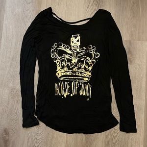 Y2K Juicy Couture HOUSE of JUICY Black Long Sleeve